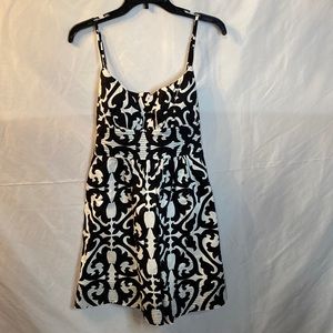 Black/White Dress with Straps Size 14